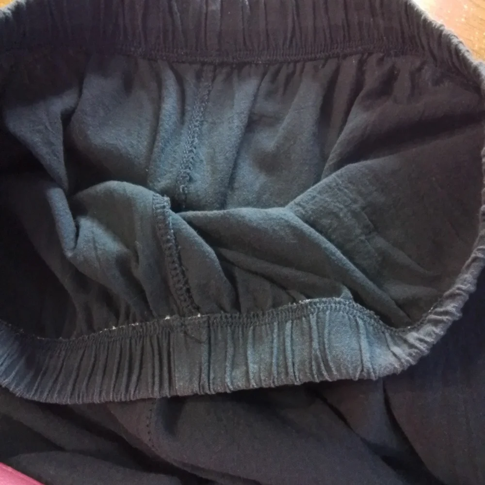 WOMENS BLUE WIDE LEG CAPRIS SIZE M/L - Picture 3 of 6
